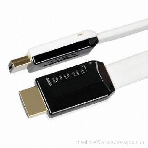 HDMI® Flat Cables, Elegant White Color with RoHS, CE, FCC Marks